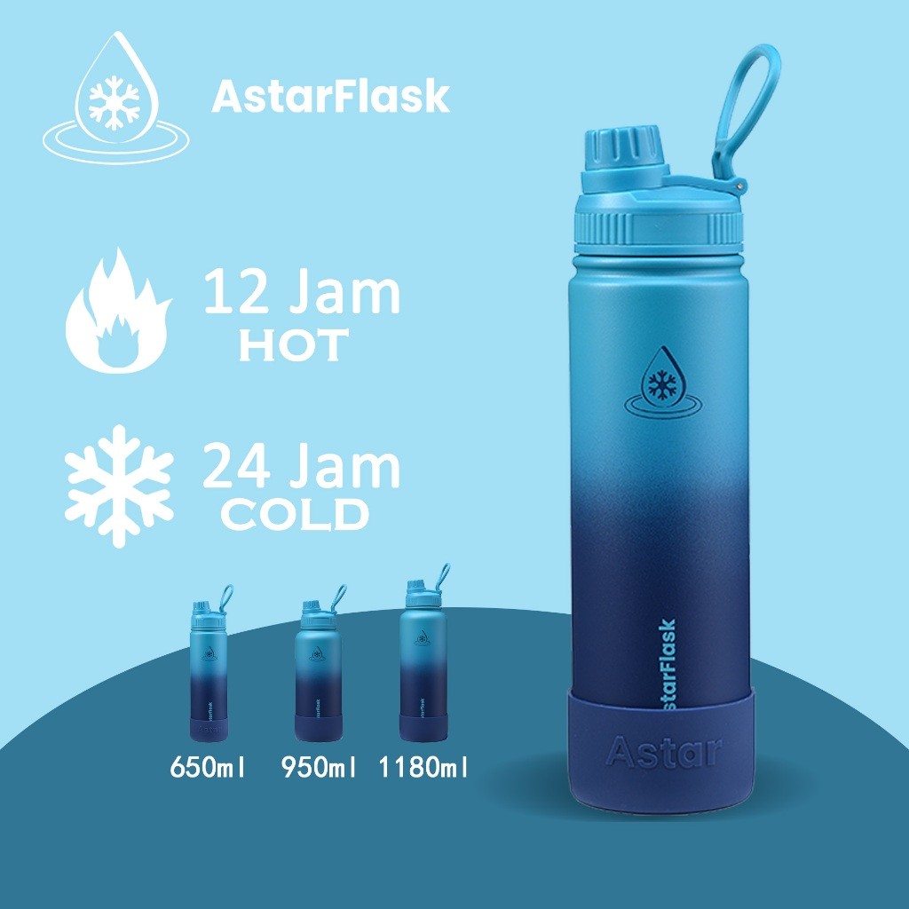 AstarFlask botol minum aesthetic/Tumbler Stainless 1 Liter Botol Minum 1 Liter Tahan Panas Premium