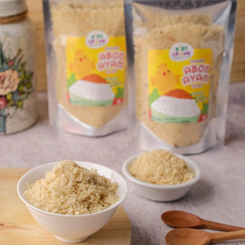 

Omahjajanan Kids Spoon Abon Ayam 120G/Chicken Floss Homemade Tanpa Pengawet & Msg, Rendah Gula-Garam