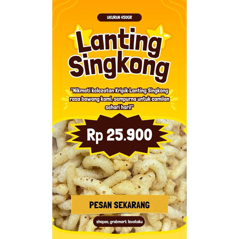 

Omahjajanan Lanting Bawang / Klanting Singkong Khas Magelang Snack 450Gr Cemilan Angka 8