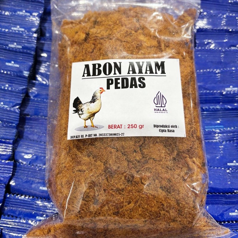 

Restokobar Abon Ayam Pedas Kemasan 250 Gram
