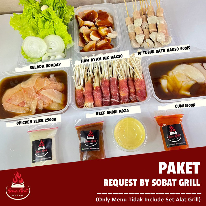 

Restokobar Paket Spesial Ayam + Cumi + Beef Enoki Moza (Paket Bbq Paket Grill)