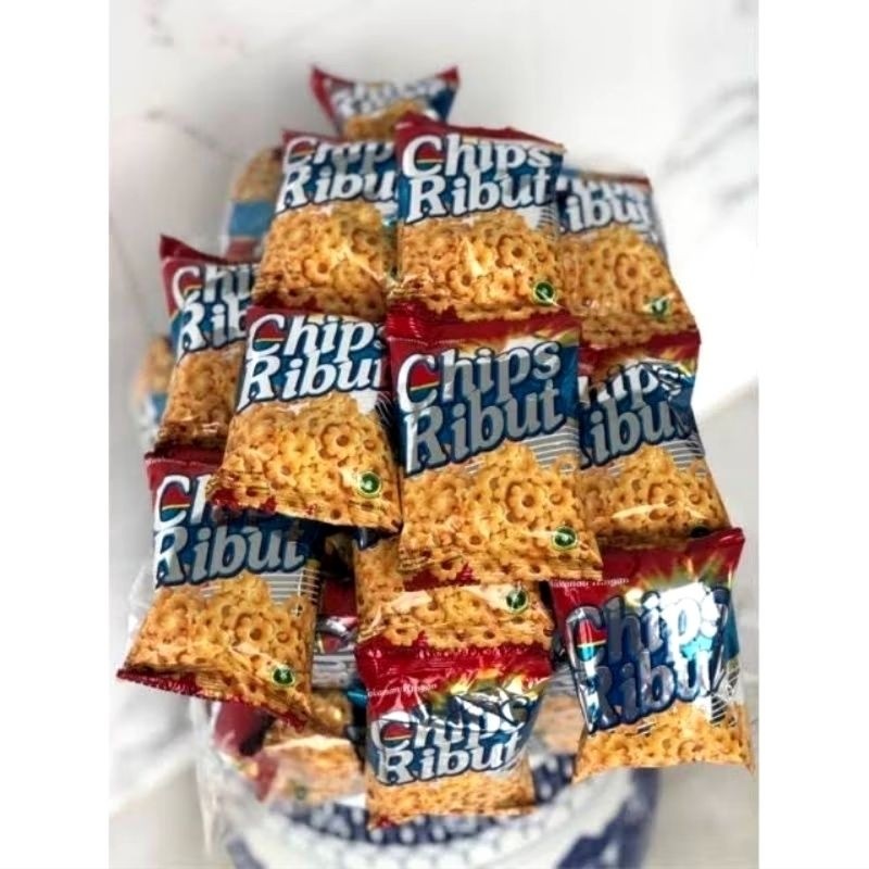 

Omahjajanan Snack Jadul Snack Chips Ribut 1 Bal Isi 20 Bungkus Kecil /Chips Ribut/Ciki Jadoel