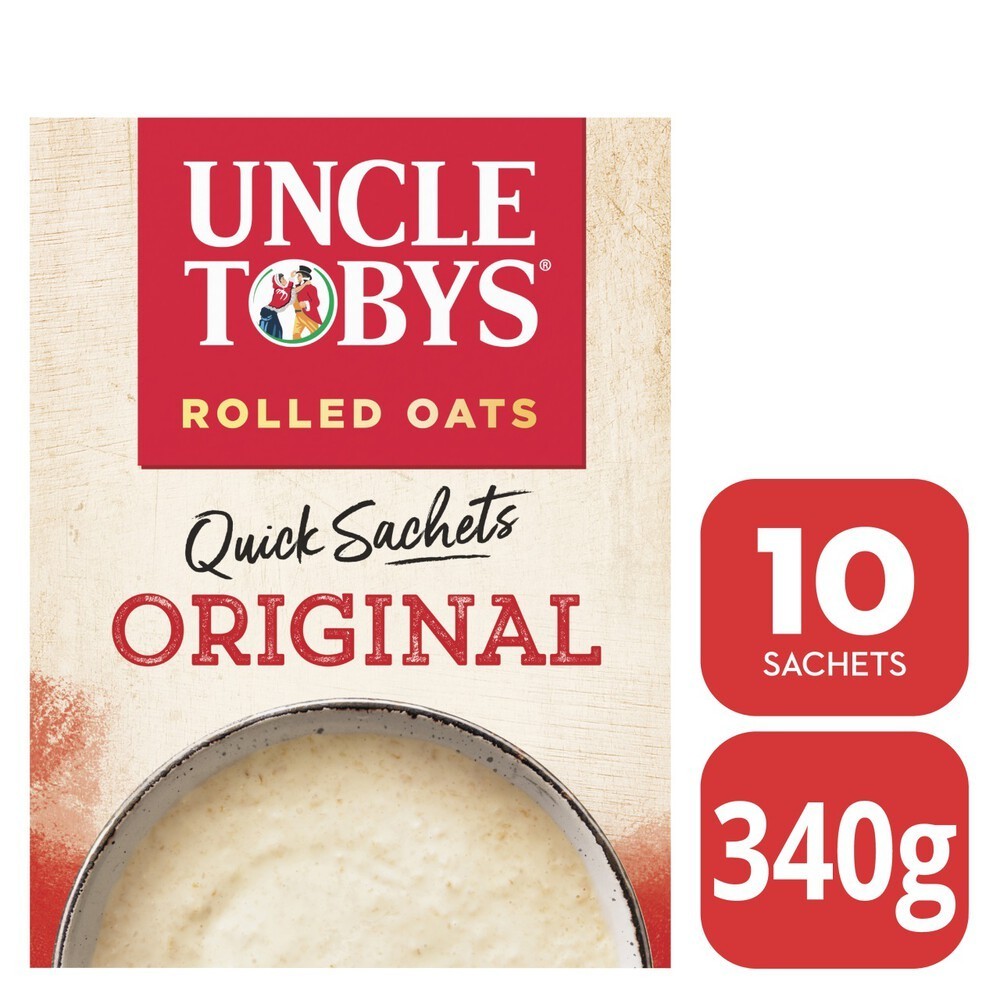 

Restokobar Uncle Tobys Ginal Oats Quick Sachets 10 Pack 340G Australia