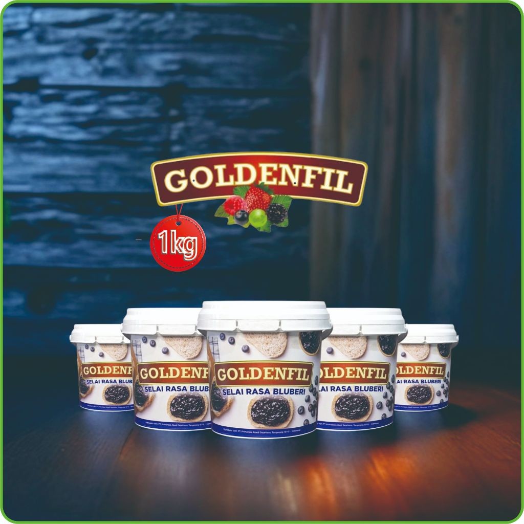 

Sega Tungtung Goldenfil Jam - Selai Rasa Buah - 1Kg - Selai Blueberry - Selai Strawberry - Olesan -
