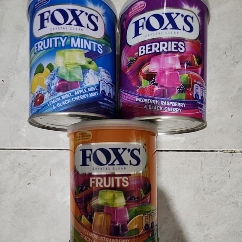 

Sega Tungtung Foxs Fruits Kaleng 180Gr