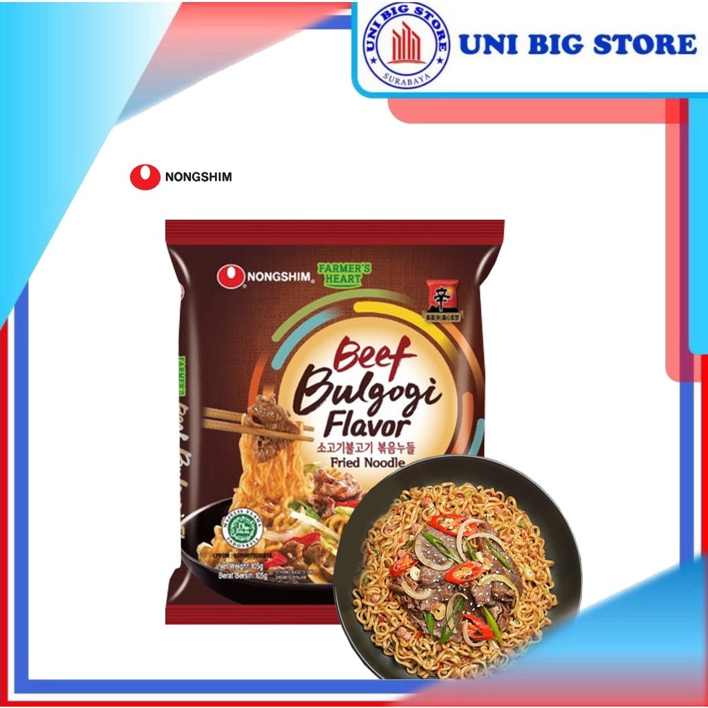 

Sega Tungtung Nong Shim Nongshim Beef Bulgogi Fried Noodle 105 Gr Mie Korea