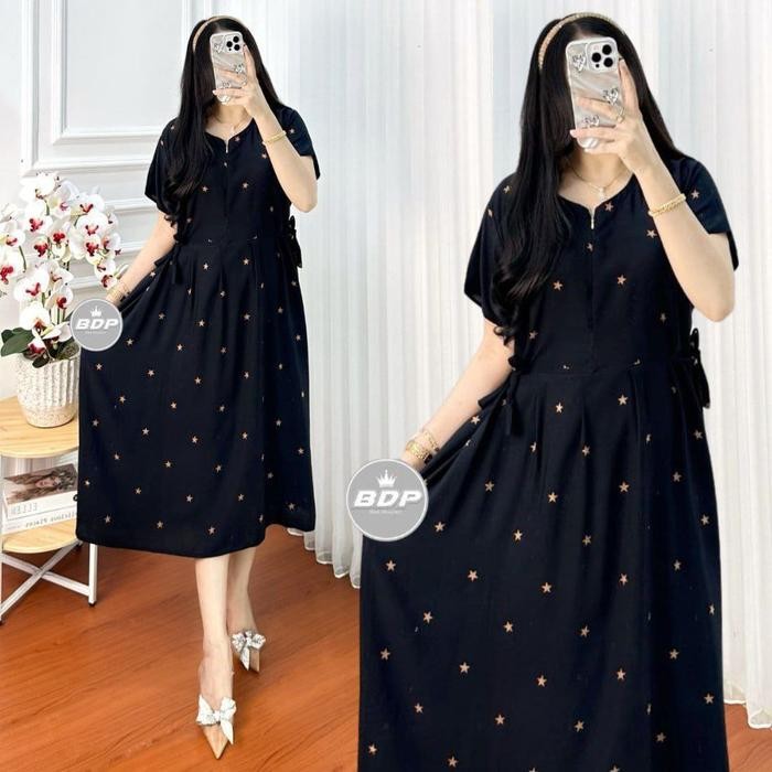 Daster Chibi Kekinian LD 110 Rayon Tebal Busui Friendly Batik Dian Putri