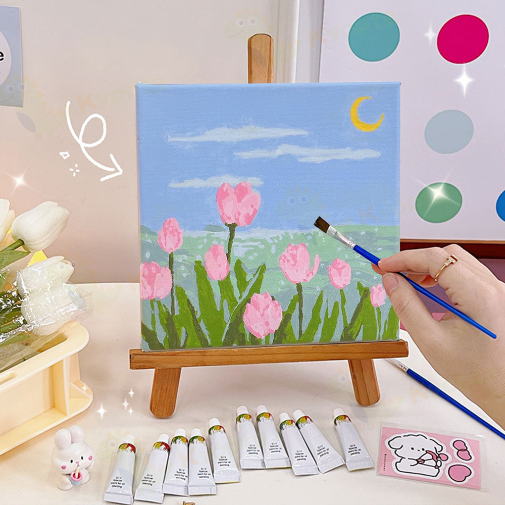 

KYOPTA 20X20CM PAINT BY NUMBER AESTHETIC SERIES DIY DIGITAL PAINTING KIT KANVAS PAINTING