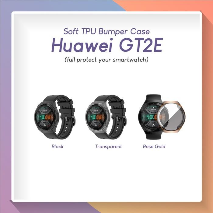 Sikai Rubber Case Soft Tpu Bumper Cover Screen Protector For Huawei Watch Gt2E / Gt 2E 46Mm