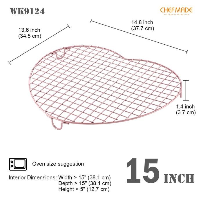 

Chefmade Wk9124 Heart Shape Cooling Rack Kaki Pendingin Kue