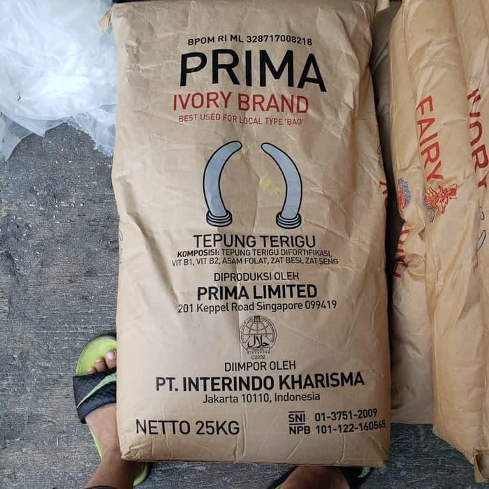 

Terlaris Tepung Prima Ivory Brand 25Kg For Bao Grab / Gosend Only