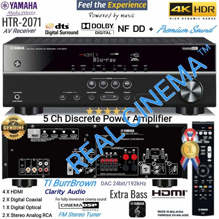 Avr Yamaha Htr-2071 Hdmi 4K Hdr Dts