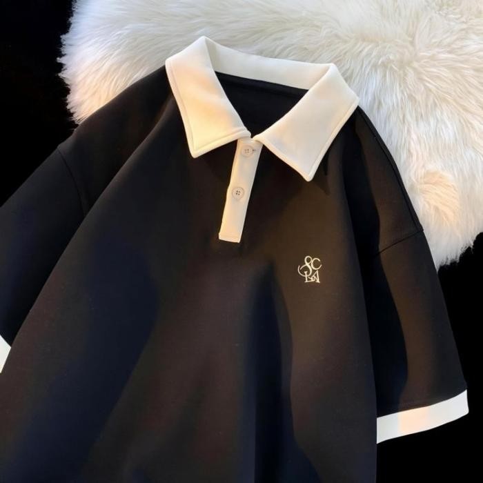 PREMIUM Kaos Kerah Kombinasi ( BORDIR ) Kaos Polo Jumbo XXXL XXXXL XXXXL Kaos Kerah Premium