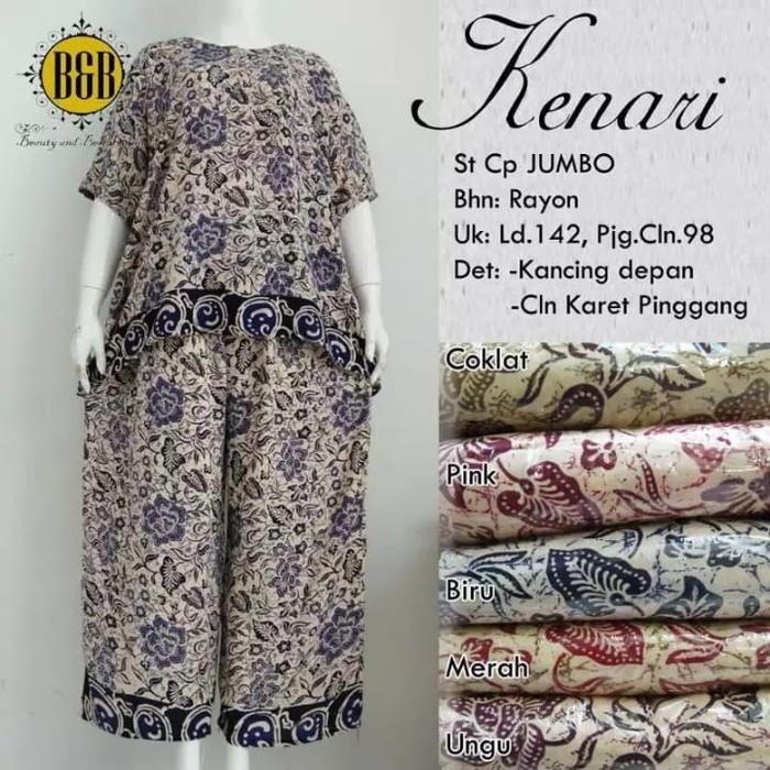 PREMIUM Setelan Celana Panjang Batik Super Jumbo/Setelan Kulot Jumbo