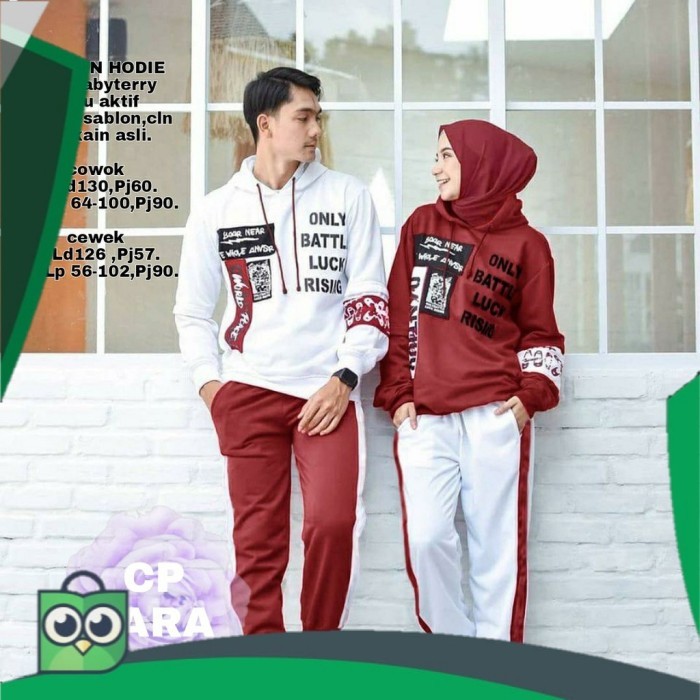 PREMIUM CP SET FARA JUMBO HODIE BAJU STELAN ATASAN DAN CELANA TRAINING COUPLE
