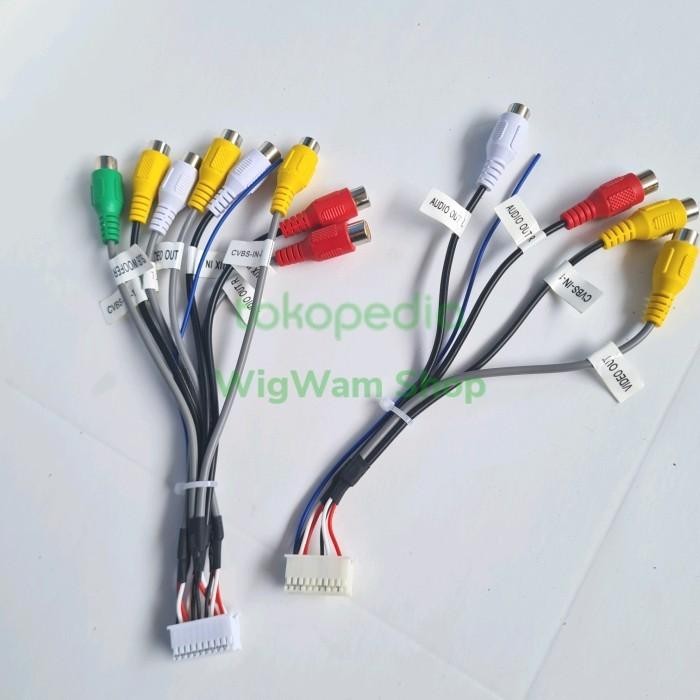 PREMIUM Soket RCA Audio Video Subwoofer Kamera Out Headunit Mobil Android