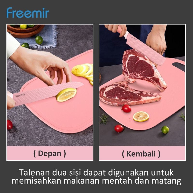 freemir set pisau dapur pink (READY STOK)