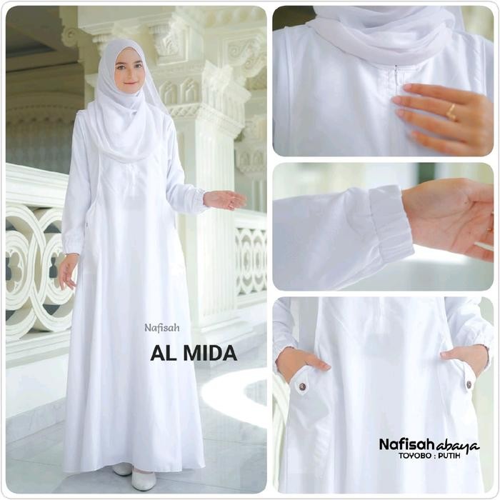 gamis toyobo putih manasik haji abaya XXL
