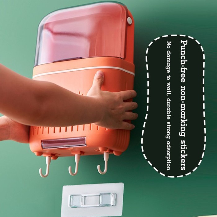 Tempat Sendok Garpu Tertutup Gantung Cutlery Holder Kiten Organizer