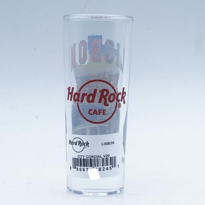 Hard Rock Cafe Lisbon Lisboa Portugal City Cordial Logo Shoot Glass Gelas Hardrock Merandise Oleh