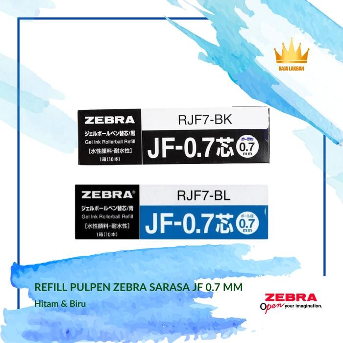 

Ready JT Isi Ulang Pulpen Refill Zebra Sarasa JF 0.7 mm/ Tinta Hitam dan Biru - Pcs