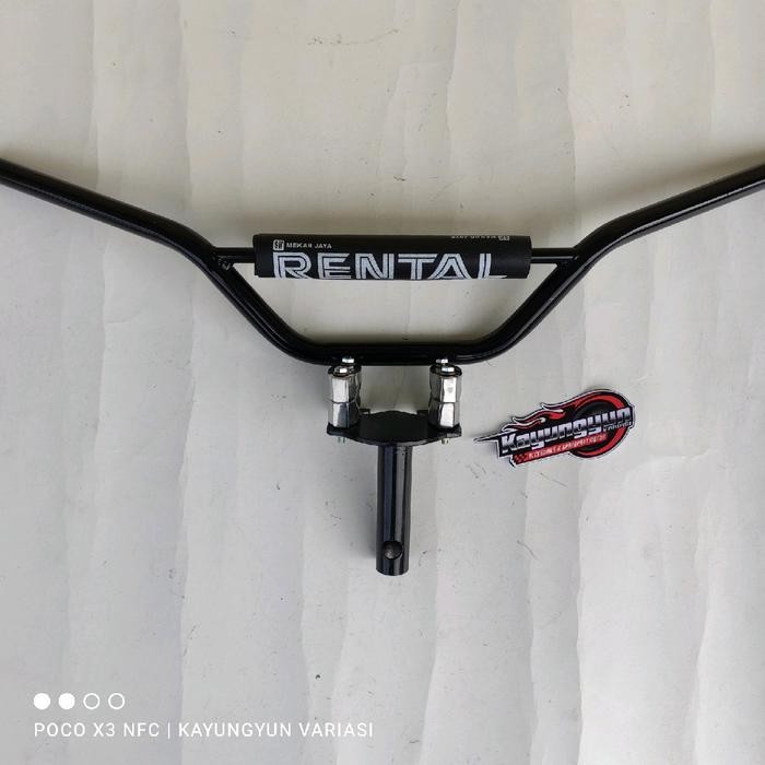 STANG MOTOR STIR TRAIL HITAM DAN DUDUKAN STANG UNTUK MOTOR BEBEK DAN MATIC YAMAHA, HONDA, SUZUKI