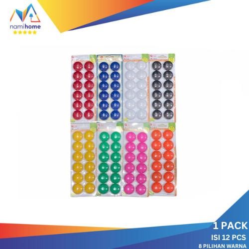 

Ready JT MAGNET BESAR 3CM PAPAN TULIS 30MM MAGNETIC PIN WHITEBOARD 1PACK 12PCS