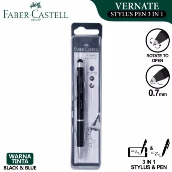

Ready JT Faber-Castell Stylus Pen Vernate 0.7 Black Barrel Black - Blue Ink