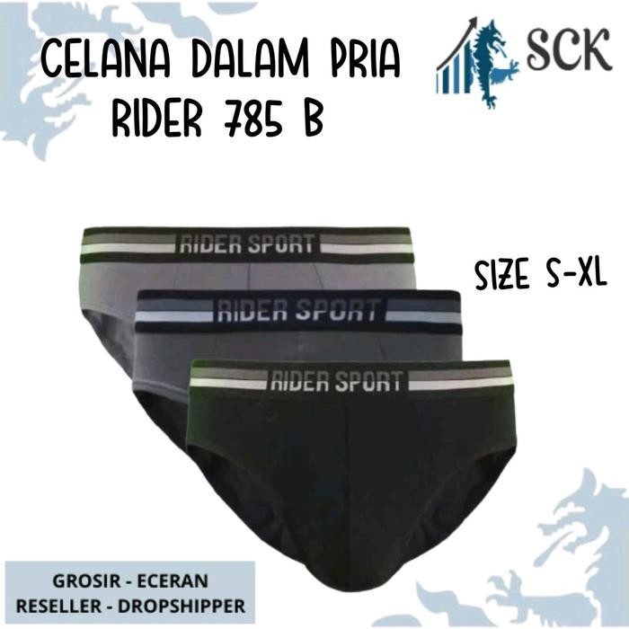 Celana Dalam Pria Rider Sport Art:R785B Bahan Cotton / Cd Rider Sport 785 Karet Boxer Bahan Katun