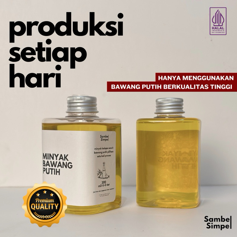 

Minyak Bawang Putih 300ml - Garlic Oil 100% Murni - Sambel Simpel - HALAL