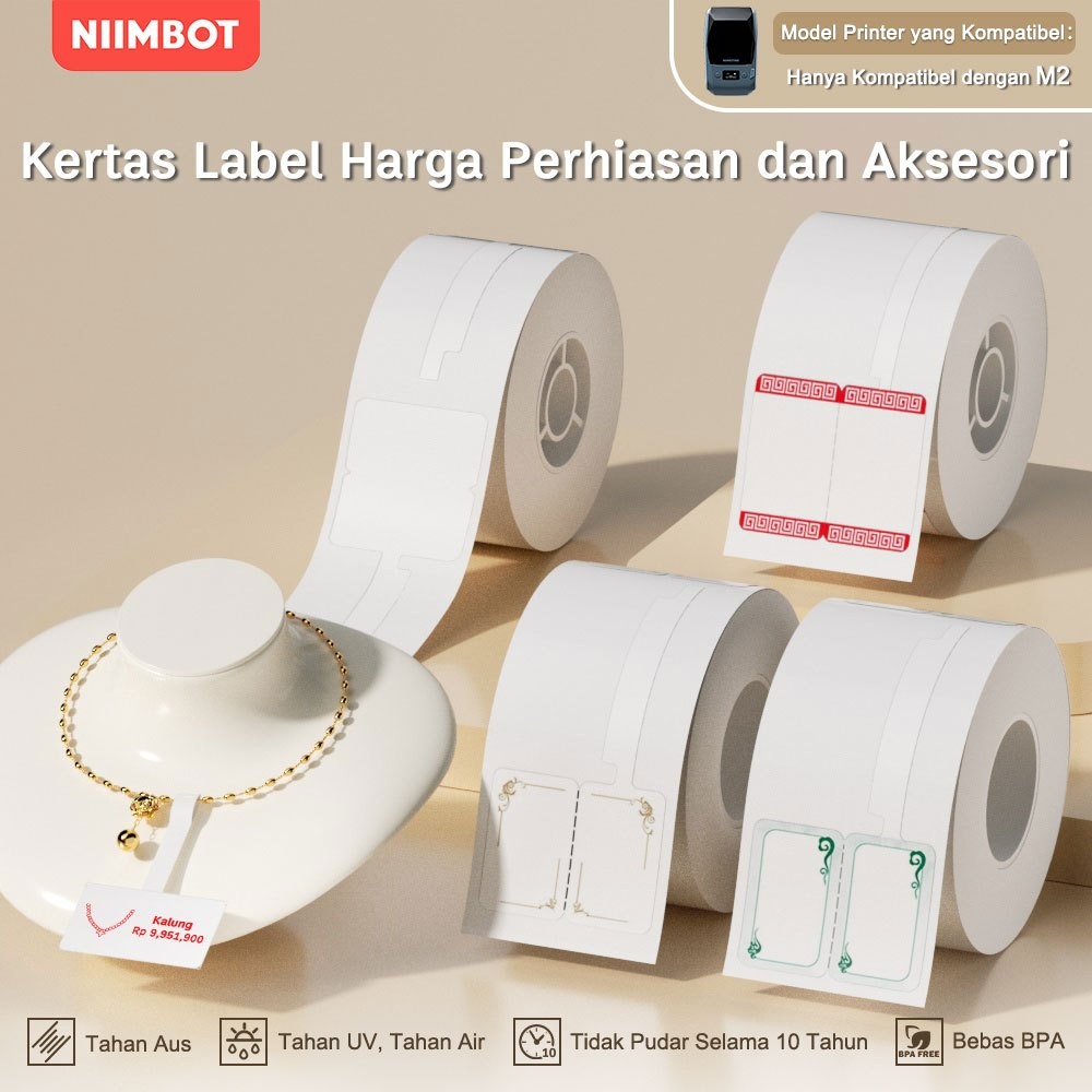

LINDU NIIMBOT M2 Stiker Label Harga Perhiasan, Label Gelang Giok, Label Harga Jam Tangan