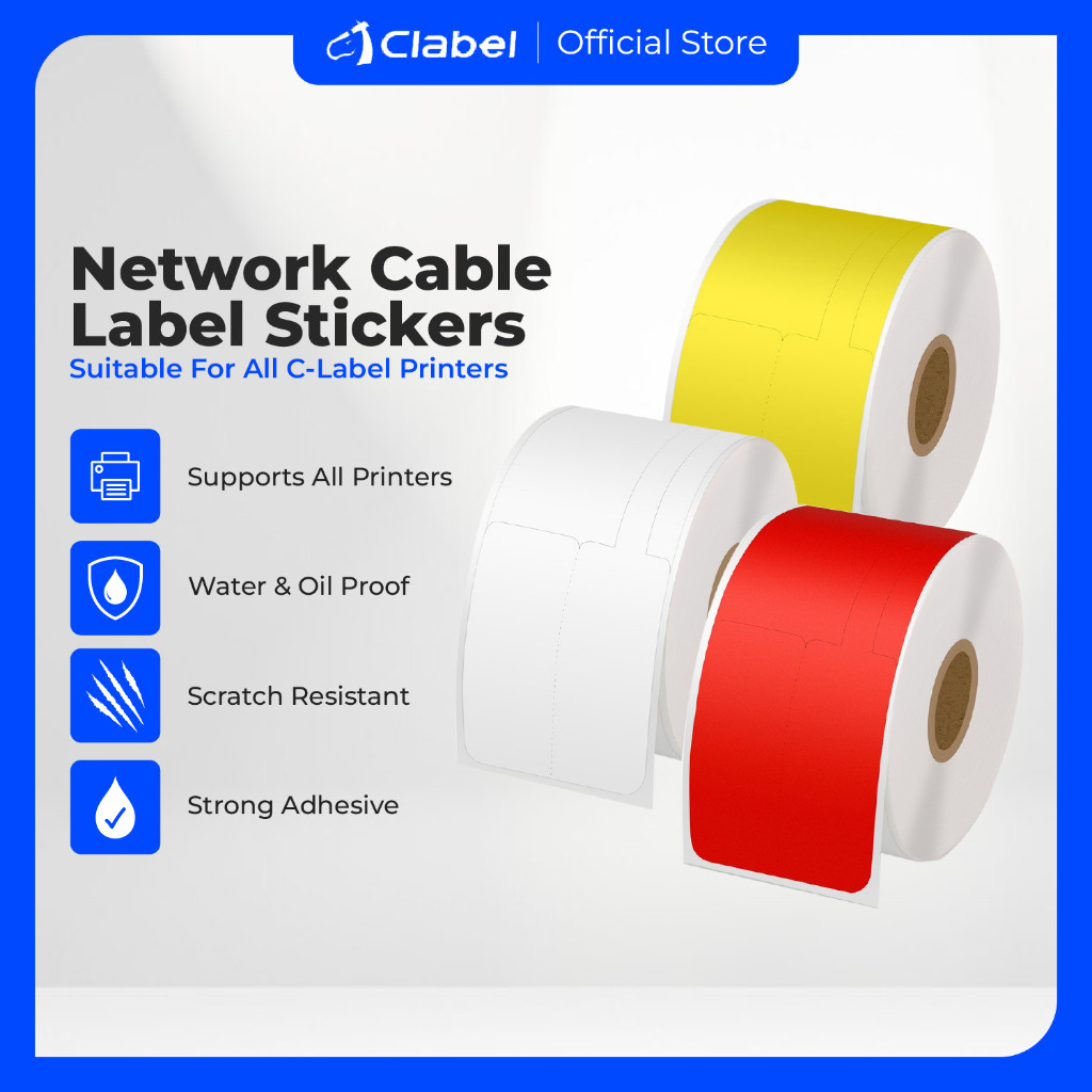 

LINDU CLABEL Kertas Label Sticker Jaringan Kabel Waterproof Coating 25x78mm