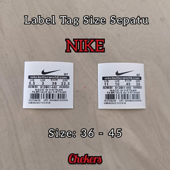 POTONGAN HARGA LABEL TAG SIZE SEPATU UNTUK SEMUA MEREK SEPATU TRD