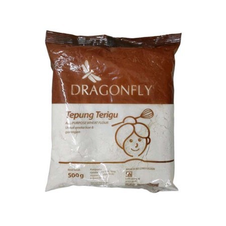 

Tepung Terigu Dragonfly 500gr / Tepung Dragon Fly 500gr
