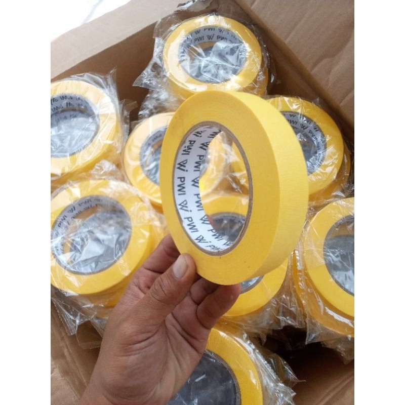 

Meriyah Storee - lakban kertas 22mm x 50 yard//masking tape paket isi 12 pcs//isolasi kertas
