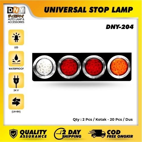 Lampu Stop Lamp Led Belakang 24V Truk 4 Led Universal Dny-204