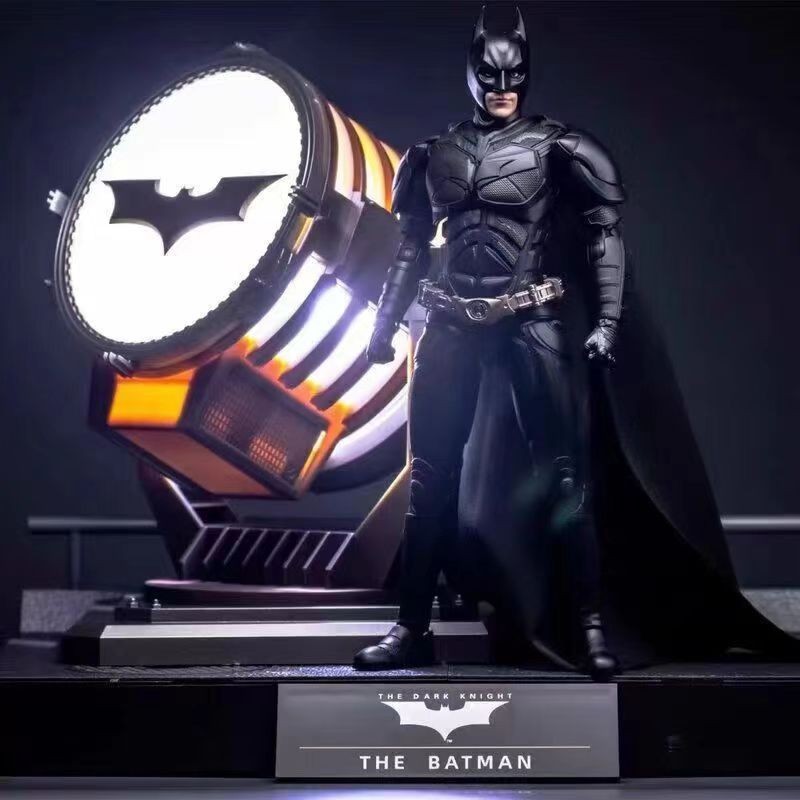 Modoking Original The Batman Bat-Signal Sdark Knight Trilogy Dc 1:12 Deluxe Edition Action Figure