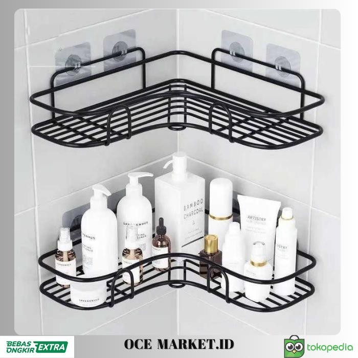 Rak Sudut Segitiga Kamar Mandi Stainless Steel