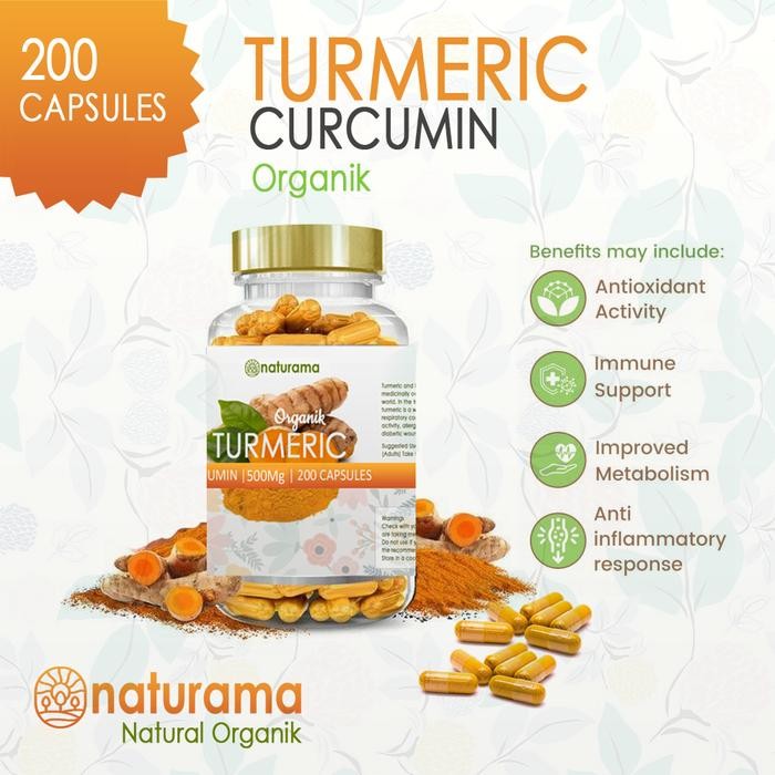 

Terlaris Turmeric Curcumin Organic 200 Kapsul Naturama Kapsul Kunyit Organik