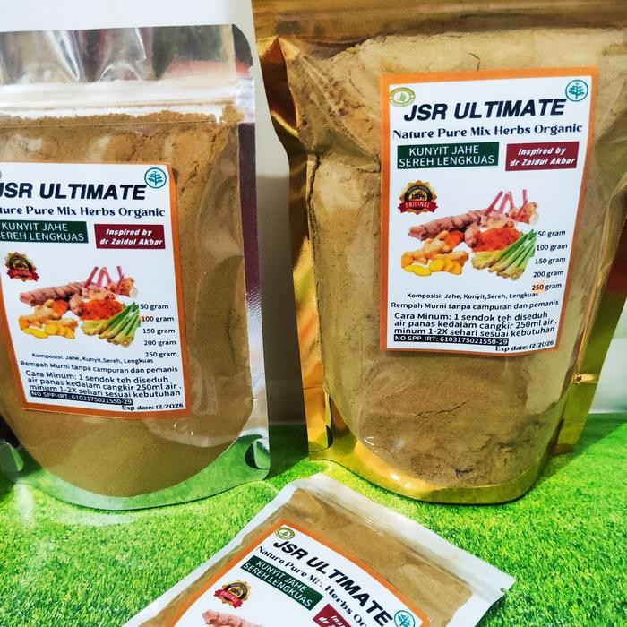 

Terlaris Jsr Kunyit Sereh Lengkuas Jahe Organik Ultimate Platinum 100 Gram