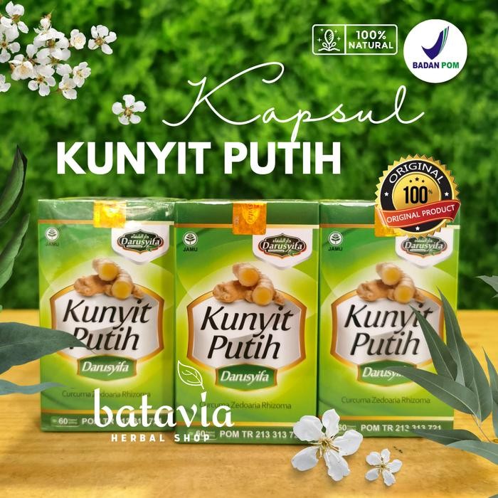 

Terlaris Kapsul Kunyit Putih Temu Putih Kanker Darusyifa 100% Original