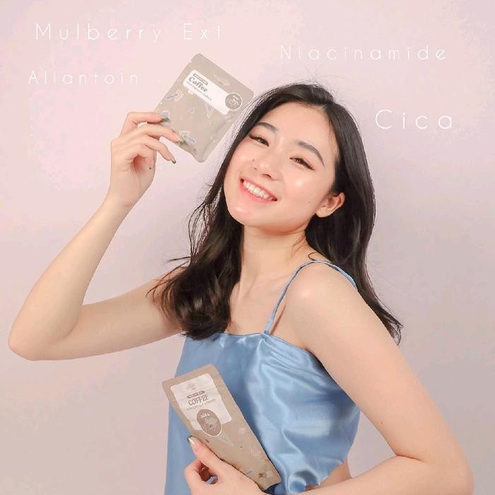 

Terlaris Pinkroulette Masker Organic Face Mask Travel Size / Mini Size 20Gr Coffee Coklat Greentea