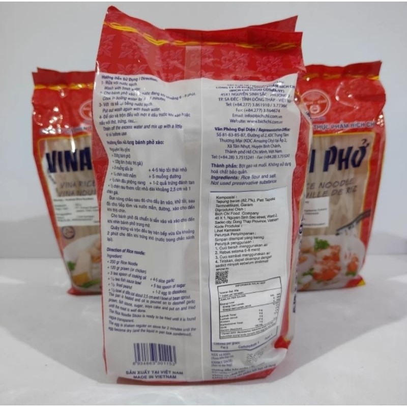 

Vina Pho Rice Noodle 400gr - Kwetiau Tipis Vietnam Pho Soup Vietnamese