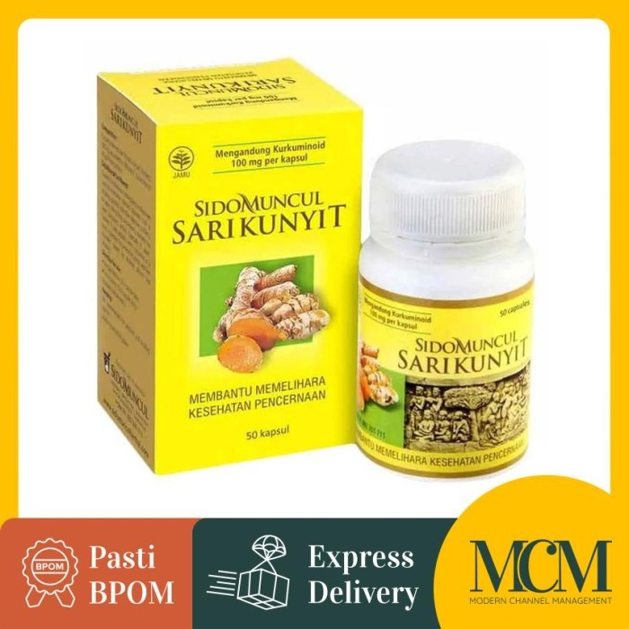 

Terlaris Sidomuncul Herbal Sari Kunyit 50 Kapsul - Meringankan Gangguan Lambung