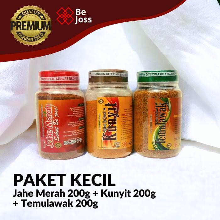 

Terlaris Paket Be Joss Kecil Jahe Merah Kunyit Temulawak 200G Jamu Herbal