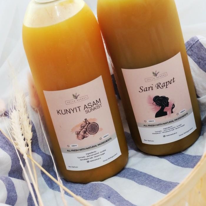 

Terlaris Paket Kewanitaan (Kunyit Asam Sunkist + Sari Rapet) 1L