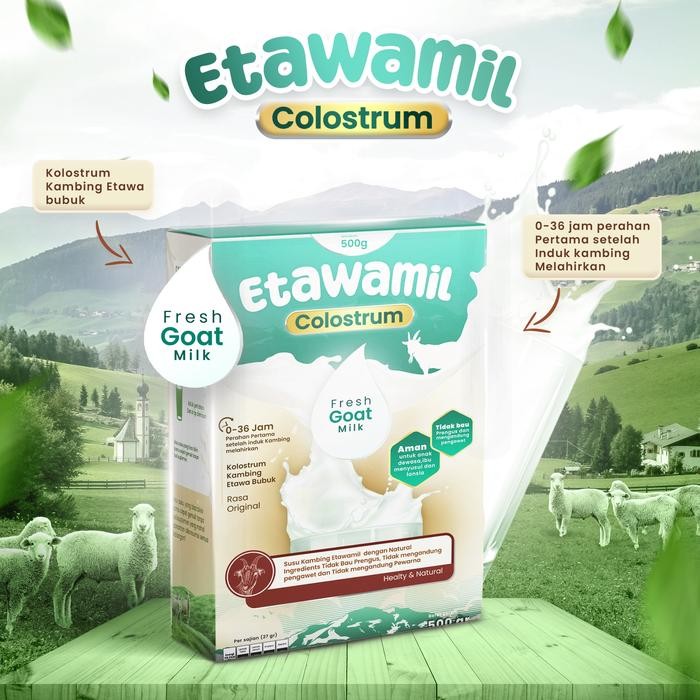 

Ready- Etawamil Colostrum - Susu Kambing Etawa Kolostrum Halal Bpom 500 Gram