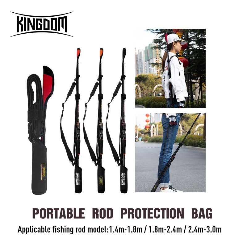 Kingdom Pelindung joran Tas pelindung joran 73cm-152cm Tali Pelindung Joran Casting Tas Pancing