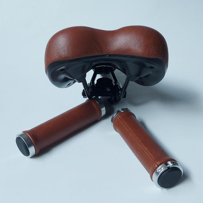 Sadel Dan Handgrip Sepeda Mtb Federal Coklat Klasik #Gratisongkir #Sale #Discount