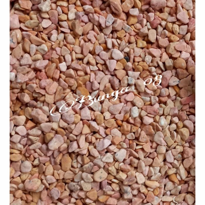 Batu koral kecil / Batu kerikil merah / Batu hias taman aquarium 1KG